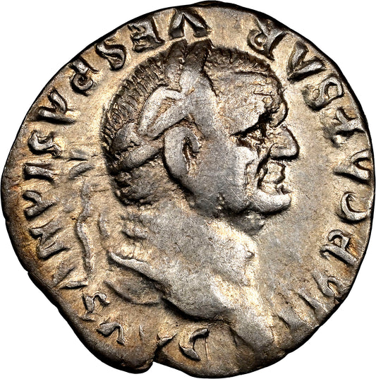 Roman Empire - Vespasian - Silver Denarius - NGC VF- RIC:684