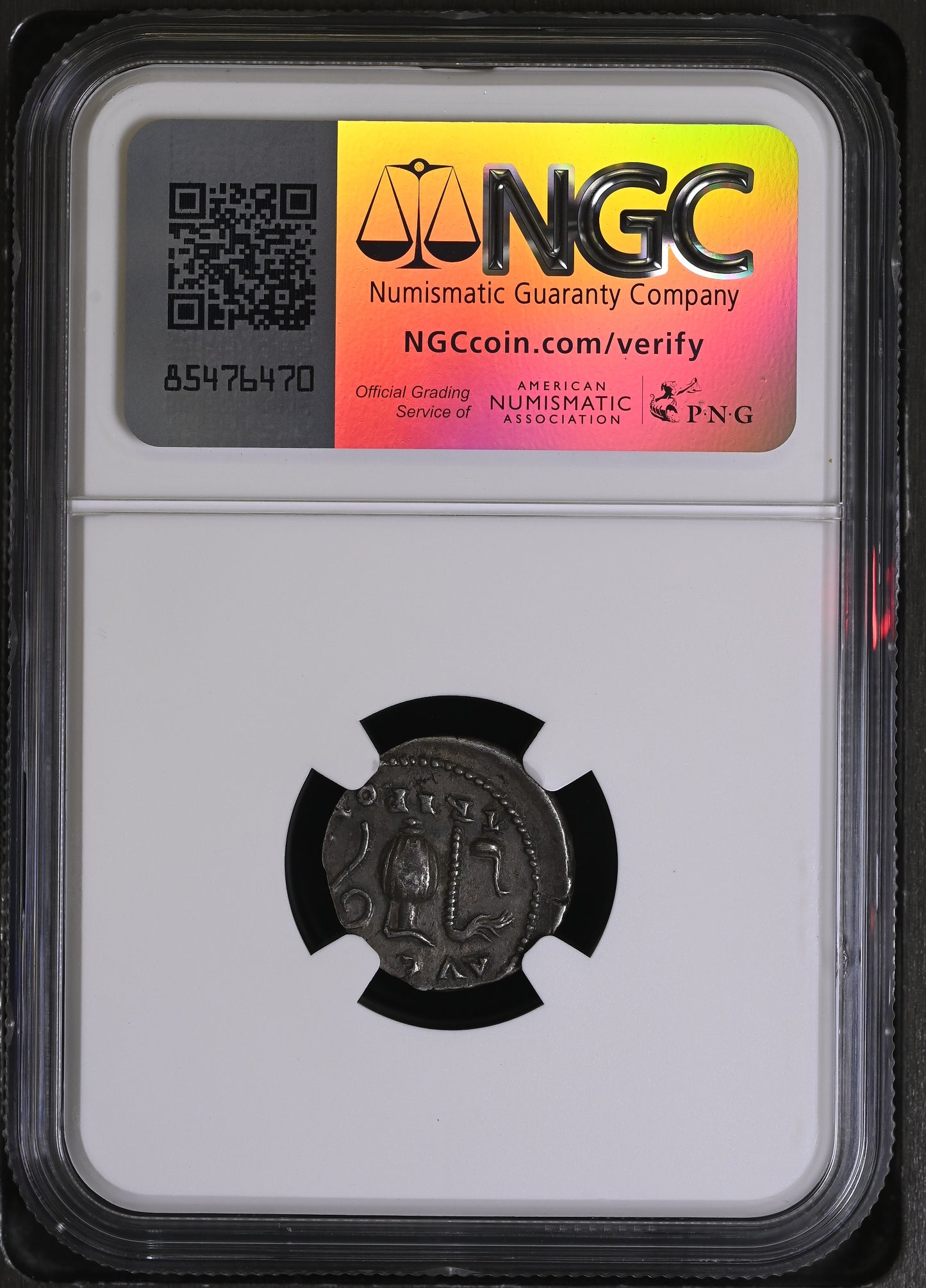 Roman Empire - Vespasian - Silver Denarius - NGC Ch VF - RIC:43