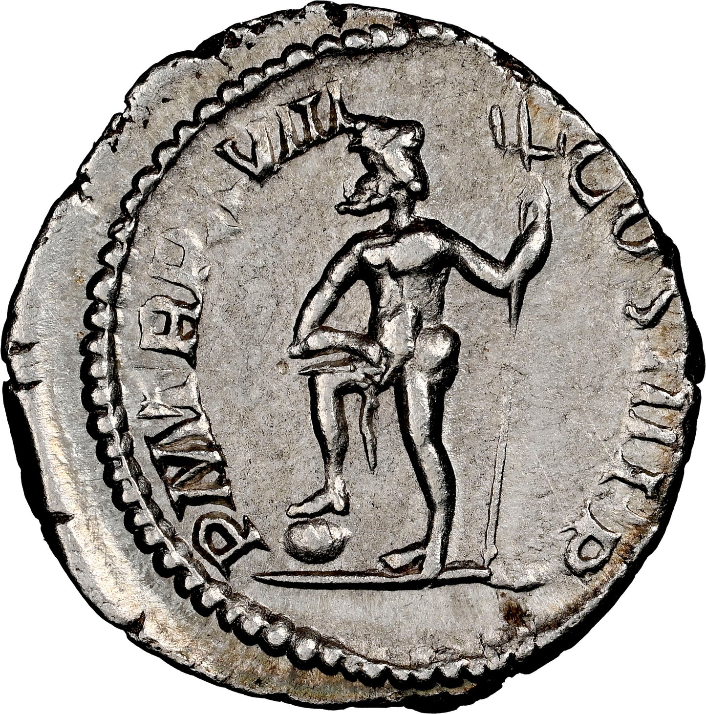 Roman Empire - Septimius Severus - Silver Denarius - NGC XF - Sear:6346