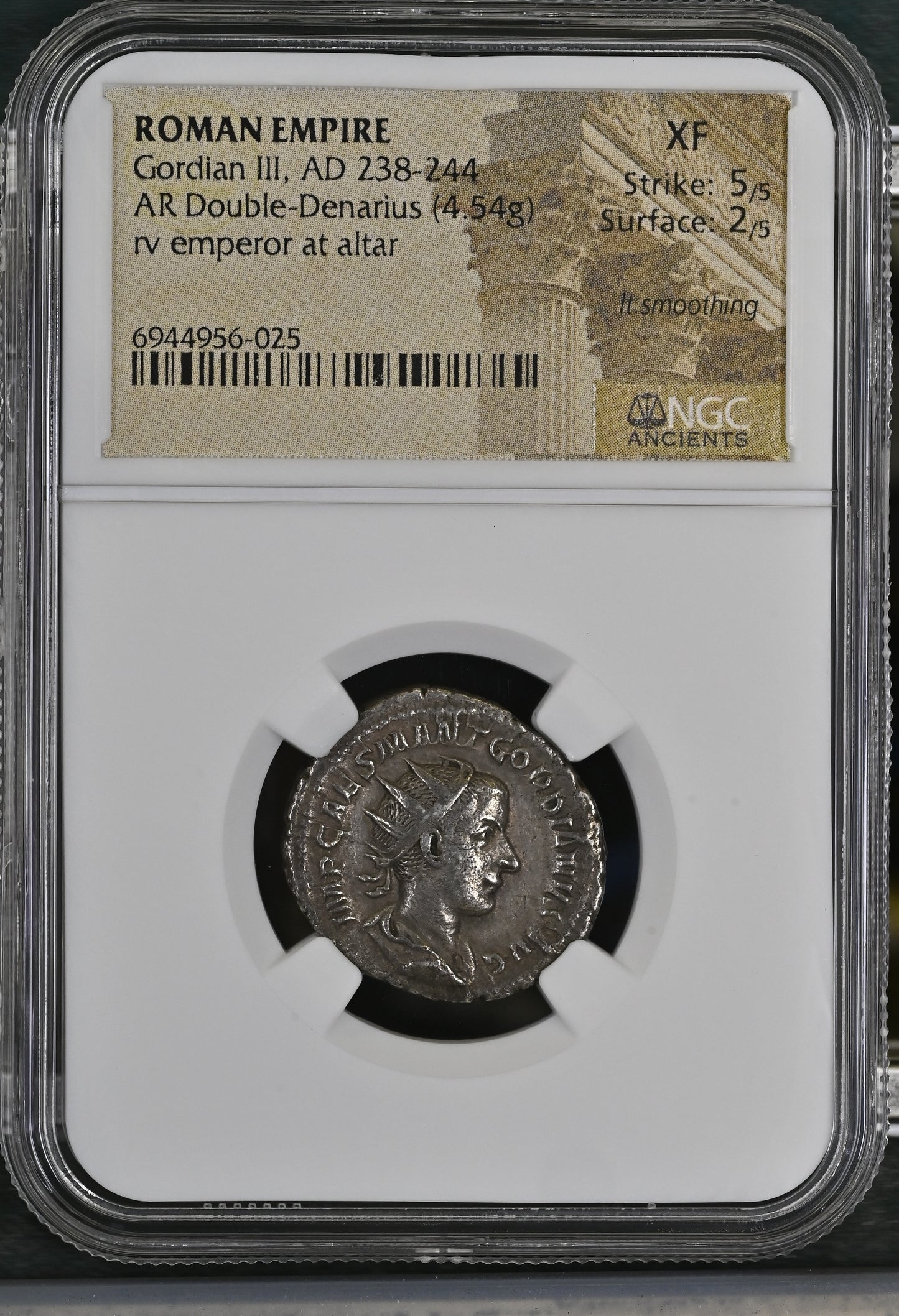 Roman Empire - Gordian III - Silver Double-Denarius - NGC XF - Sear:8637