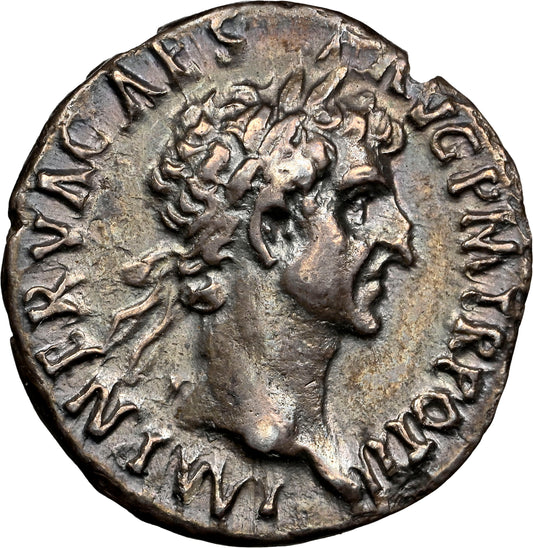 Roman Empire - Nerva - Silver Denarius - NGC XF - RIC:34