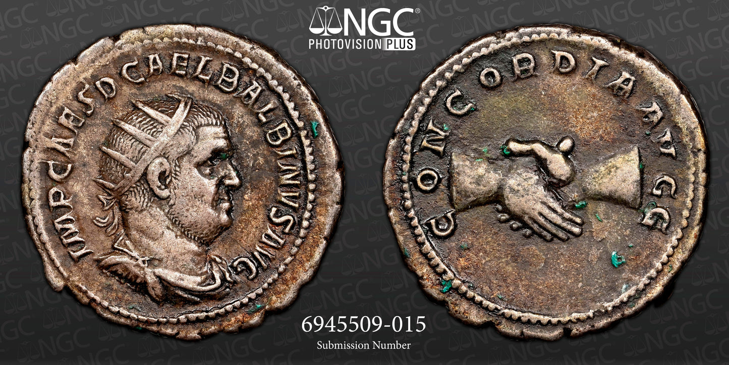 Roman Empire - Balbinus - Silver Double-Denarius - NGC Ch VF - RIC:10