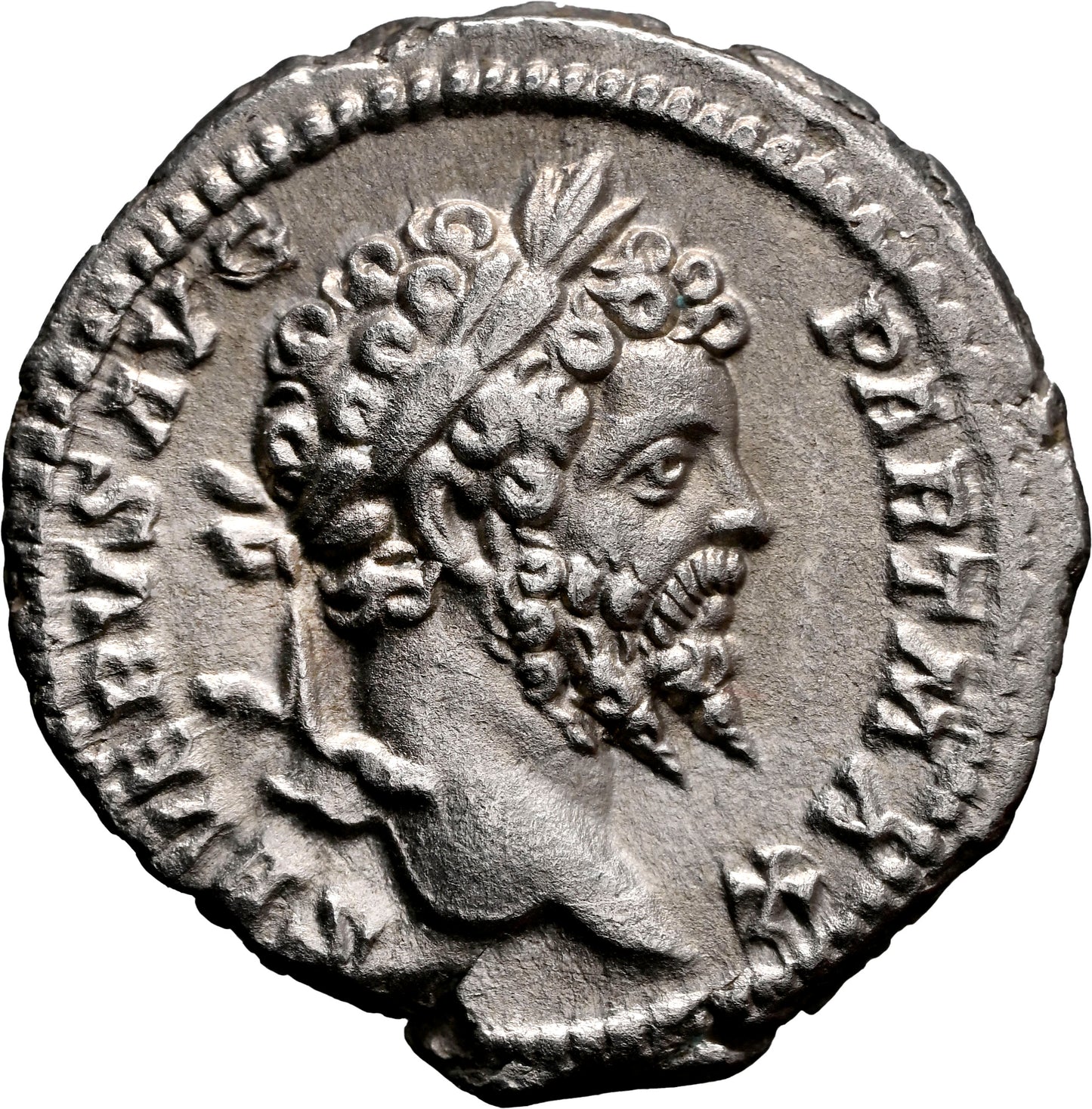 Roman Empire - Septimius Severus - Silver Denarius - NGC Ch XF - RIC:167a