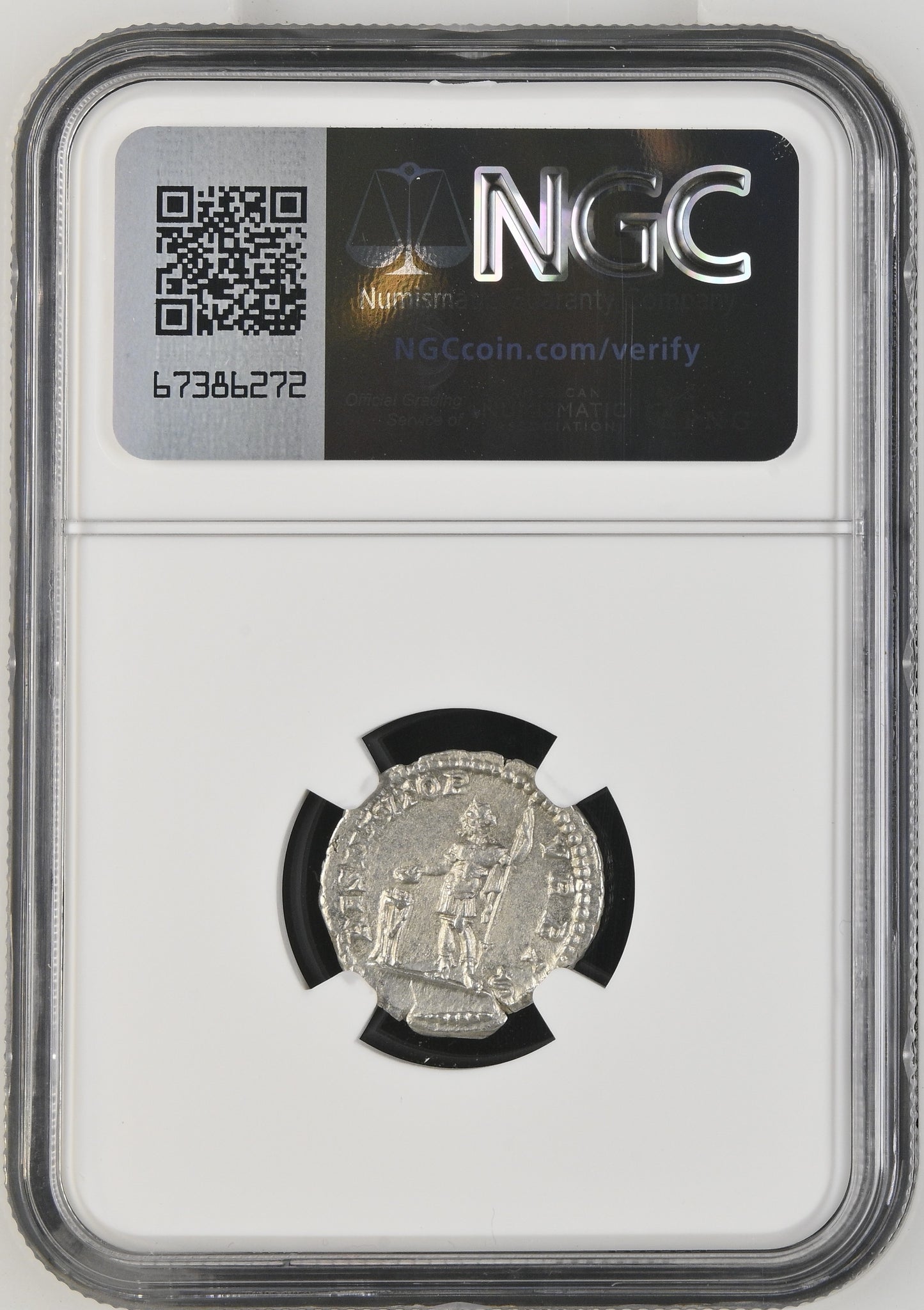 Roman Empire - Septimius Severus - Silver Denarius - NGC Ch XF - RIC:167a