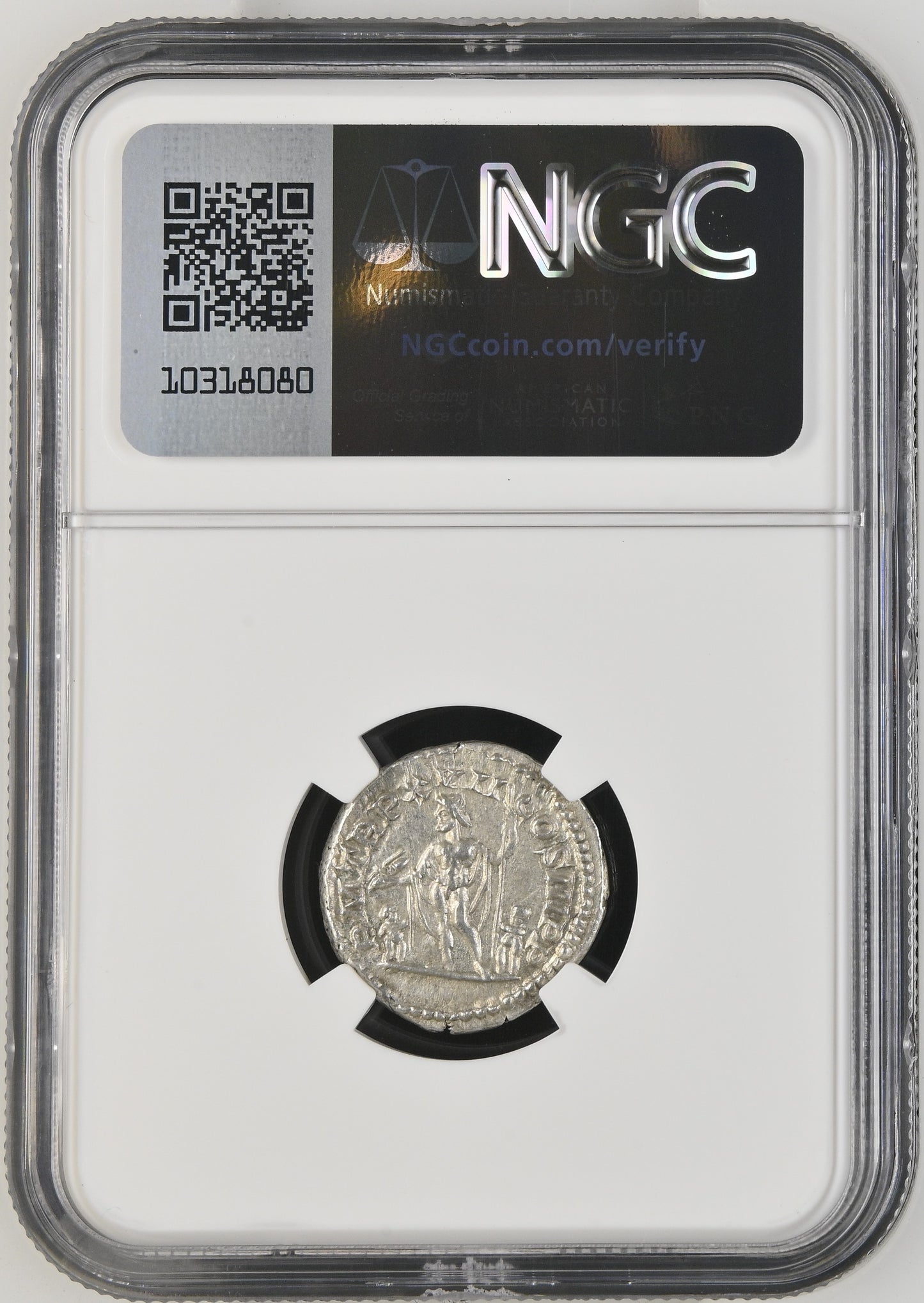 Roman Empire - Septimius Severus - Silver Denarius - NGC AU - RIC:226