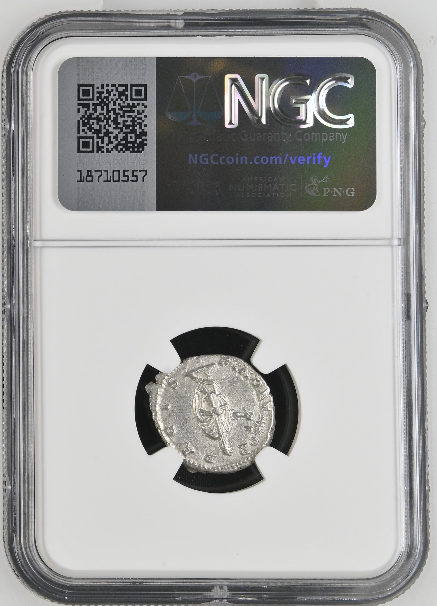 Roman Empire - Septimius Severus - Silver Denarius - NGC AU - RIC:265