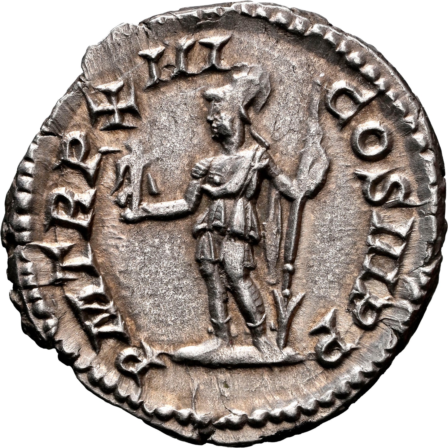 Roman Empire - Septimius Severus - Silver Denarius - NGC Ch XF - RIC:197