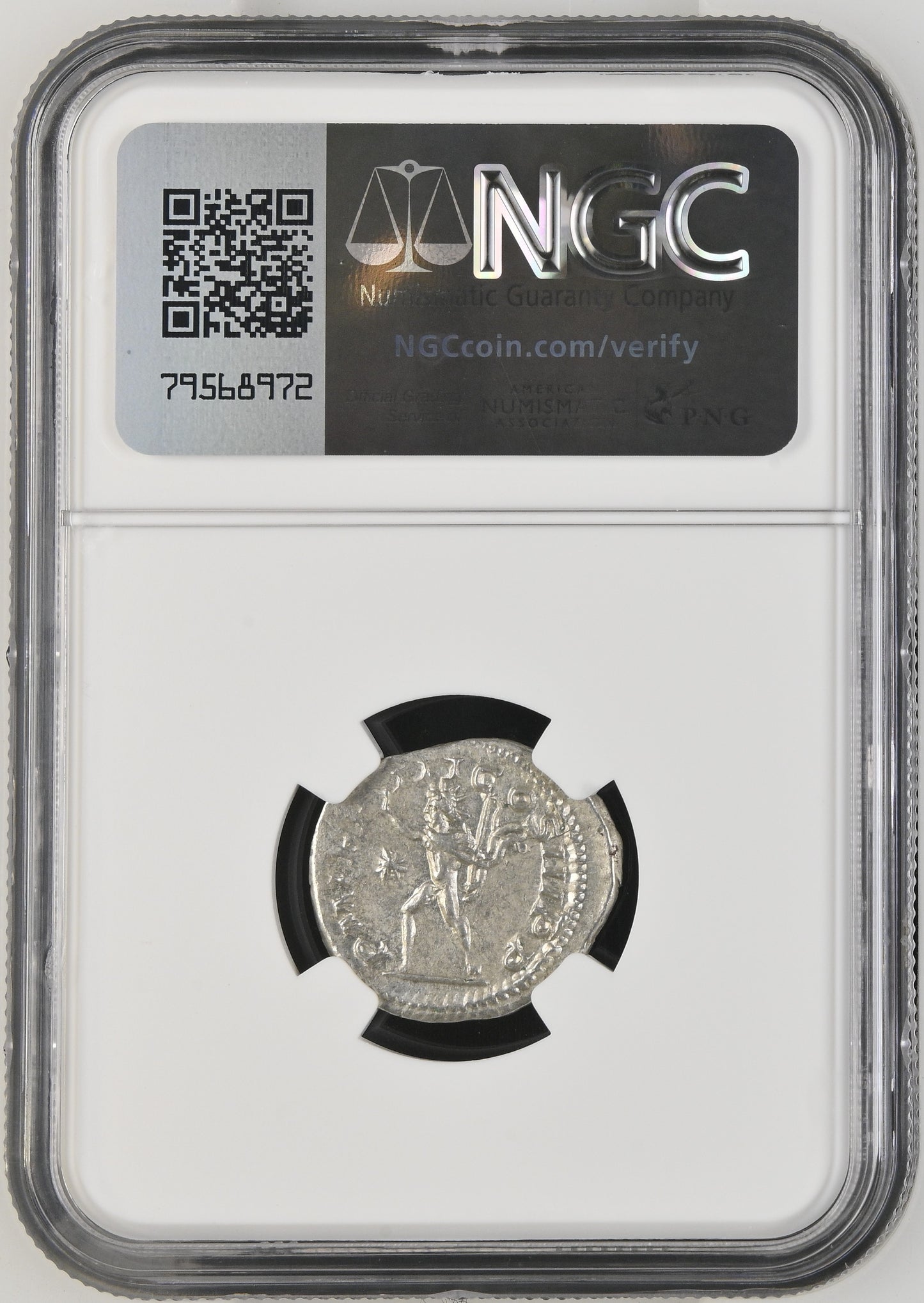 Roman Empire - Elagabalus - Silver Denarius - NGC Ch XF - RIC:28