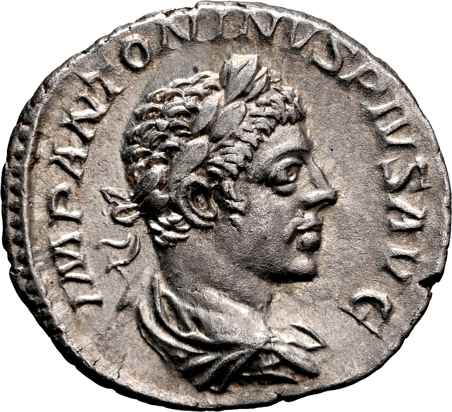 Roman Empire - Elagabalus - Silver Denarius - NGC AU - RIC:161