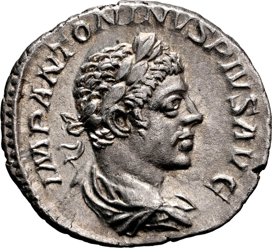 Roman Empire - Elagabalus - Silver Denarius - NGC AU - RIC:161