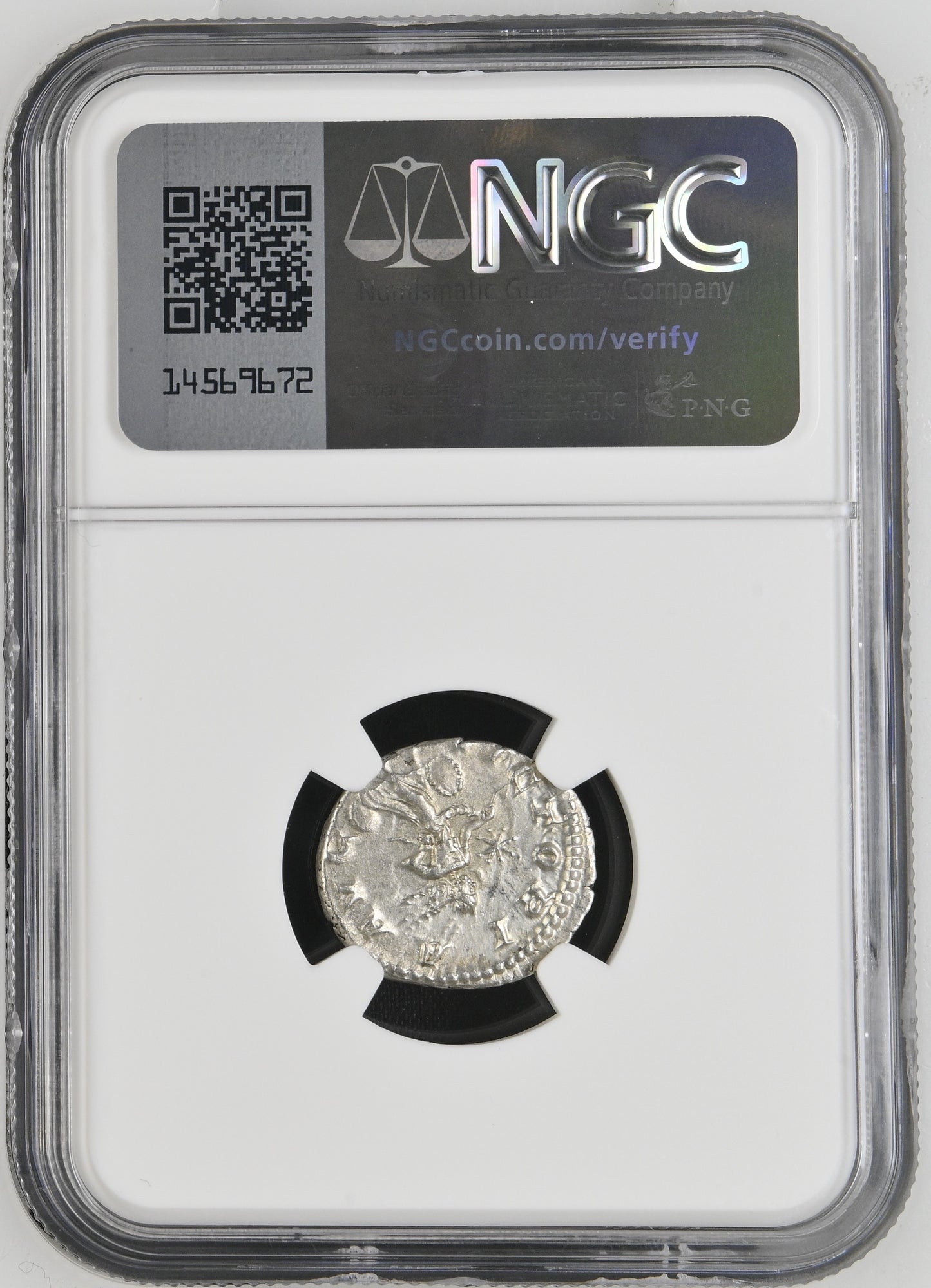 Roman Empire - Elagabalus - Silver Denarius - NGC AU - RIC:161