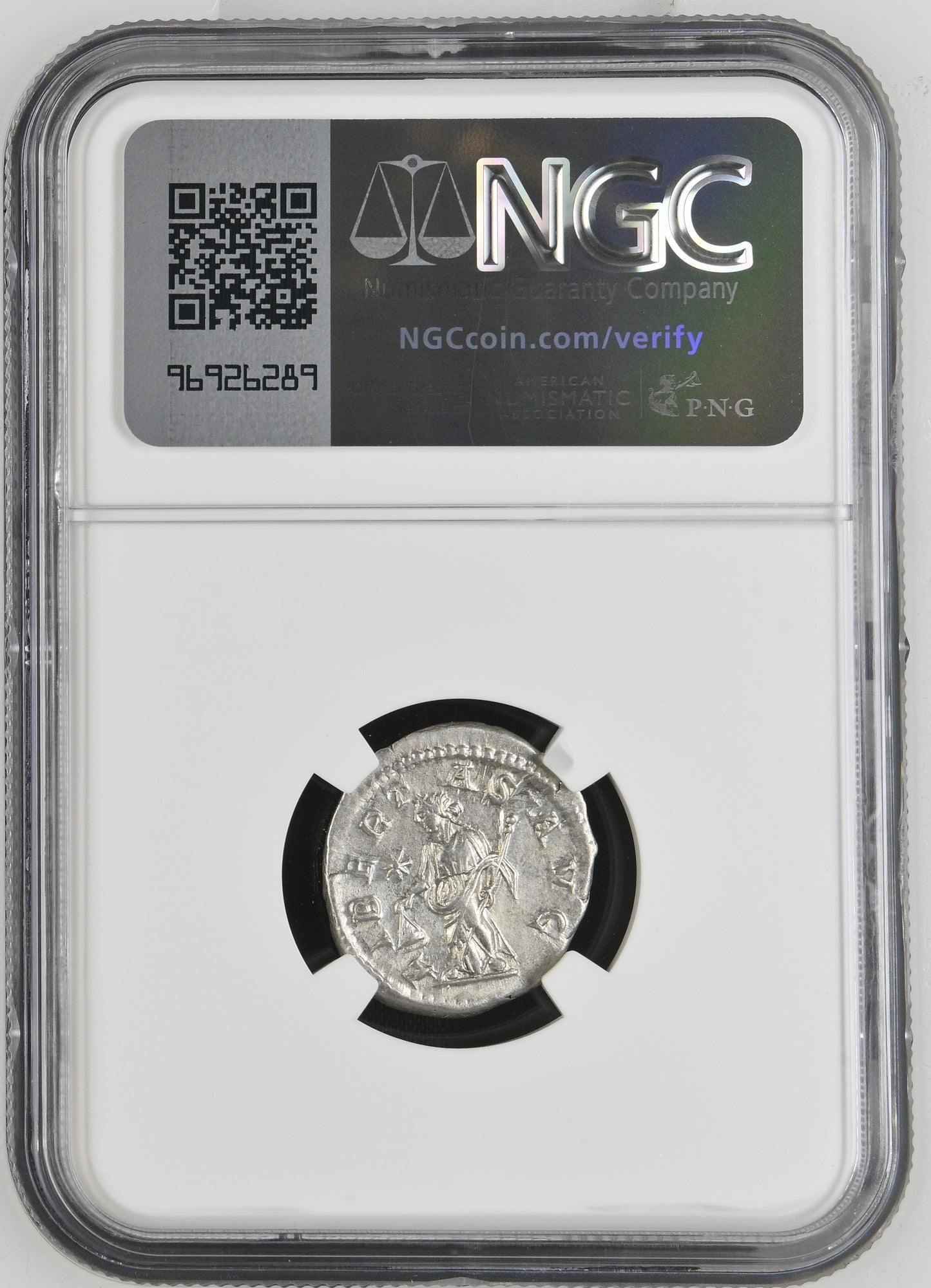 Roman Empire - Elagabalus - Silver Denarius - NGC Ch XF - RIC:107