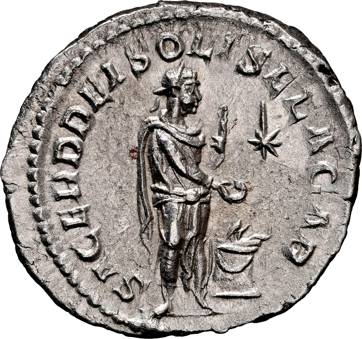 Roman Empire - Elagabalus - Silver Denarius - NGC Ch AU - RIC:131