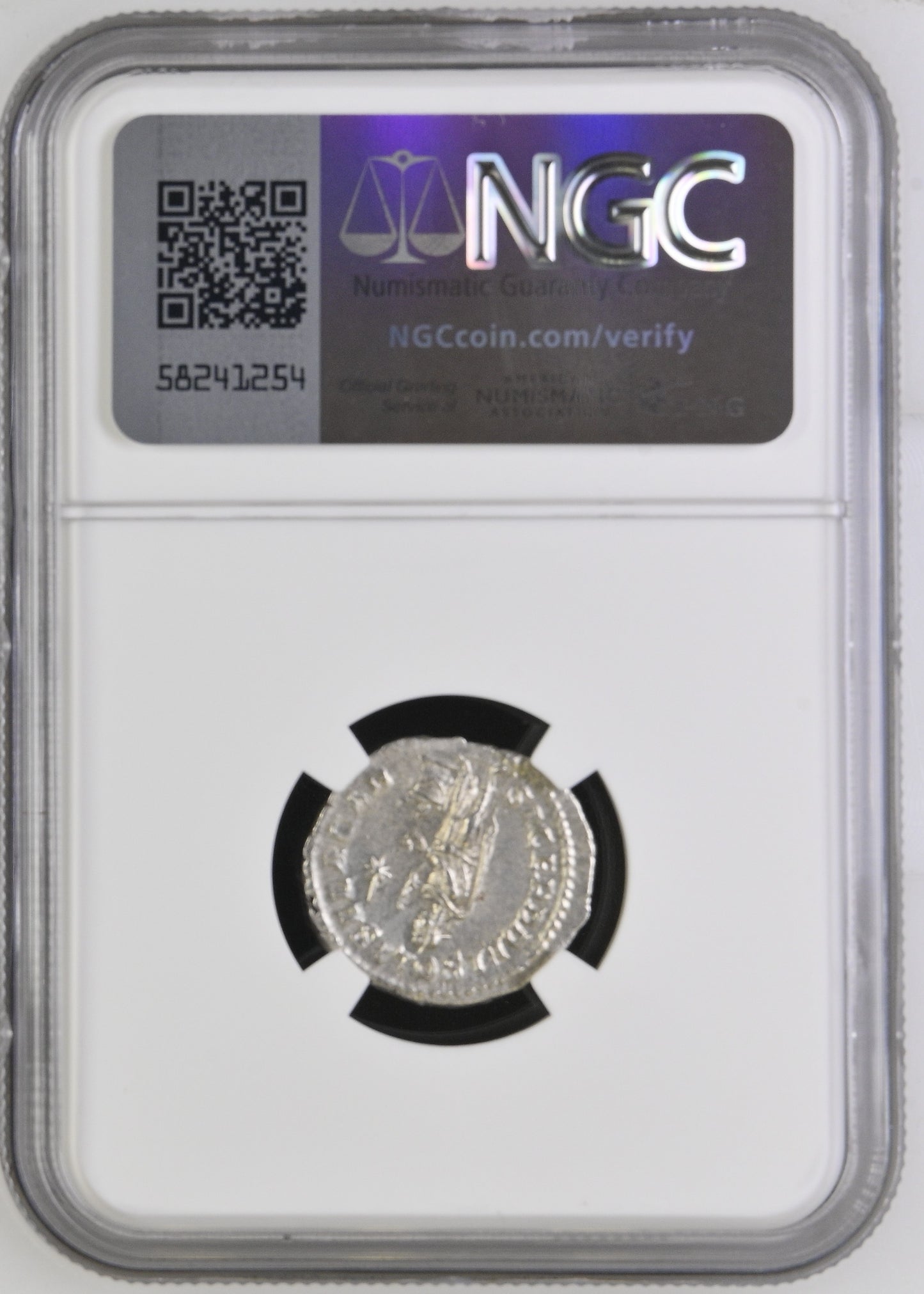 Roman Empire - Elagabalus - Silver Denarius - NGC Ch AU - RIC:131