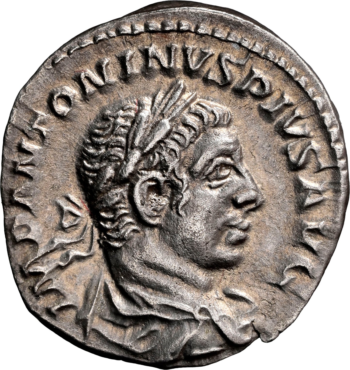 Roman Empire - Elagabalus - Silver Denarius - NGC Ch AU - RIC:56