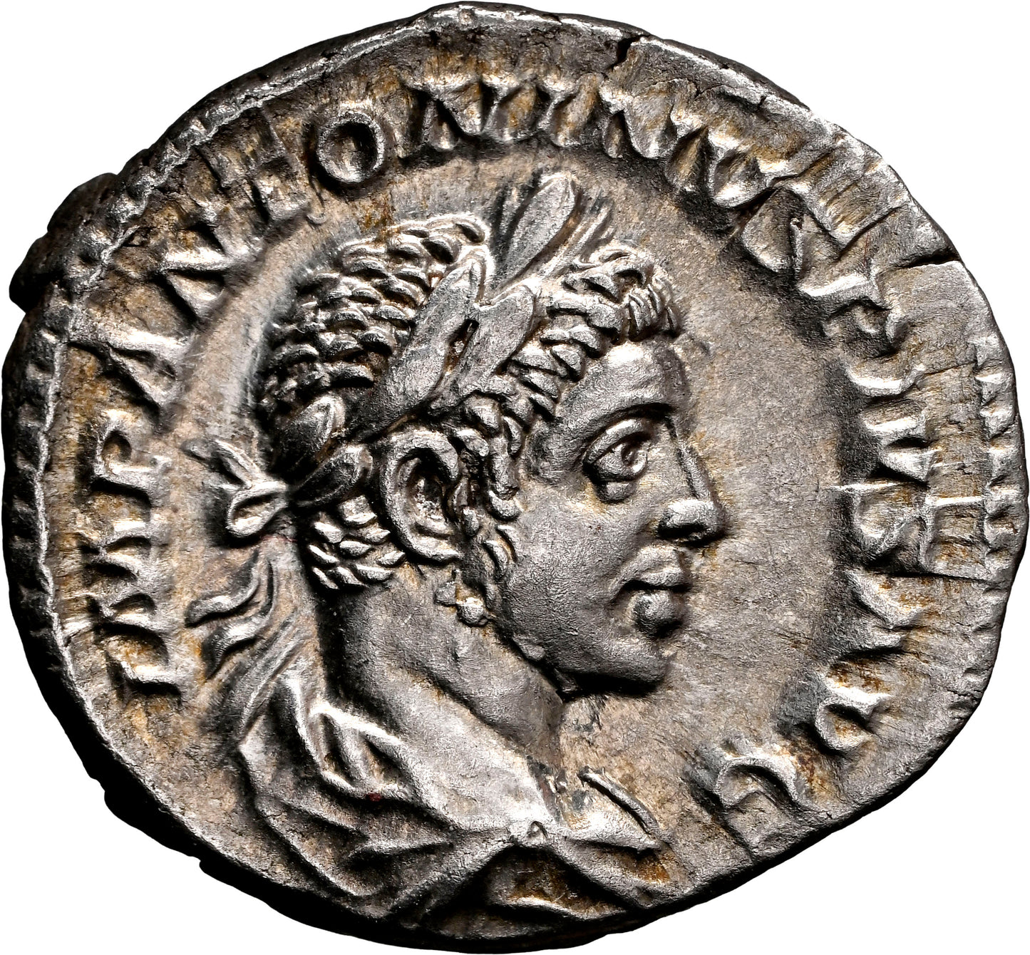 Roman Empire - Elagabalus - Silver Denarius - NGC AU - RIC:161b