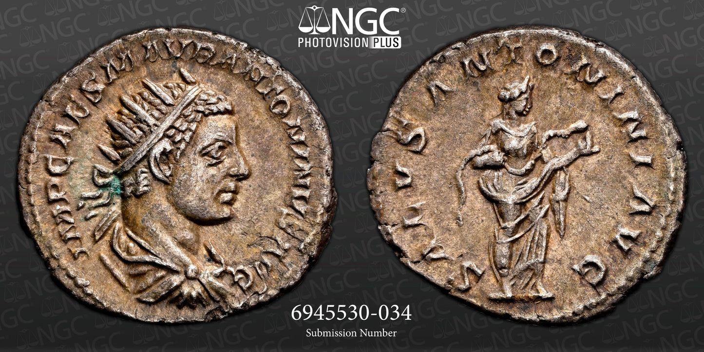Roman Empire - Elagabalus - Silver Double-Denarius - NGC Ch XF - RIC:138