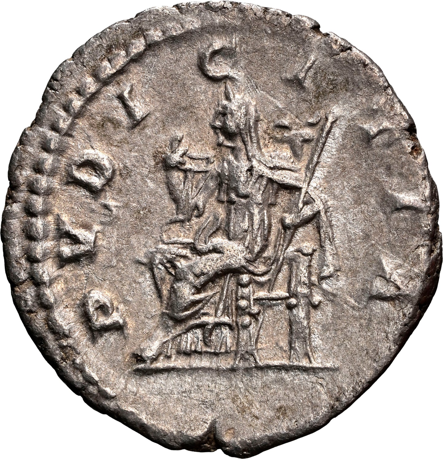 Roman Empire - Julia Maesa - Silver Denarius - NGC Ch VF