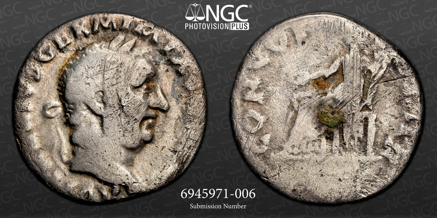 Roman Empire - Vitellius - Silver Denarius - NGC VG - RIC:90