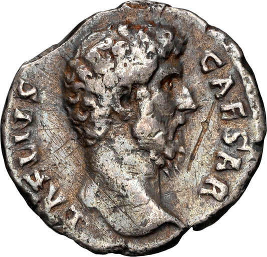 Roman Empire - Aelius Caesar - Silver Denarius - NGC Ch F - RIC:430