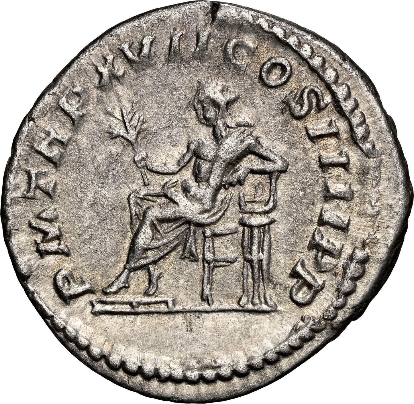 Roman Empire - Caracalla - Silver Denarius - NGC Ch XF - RIC:238a