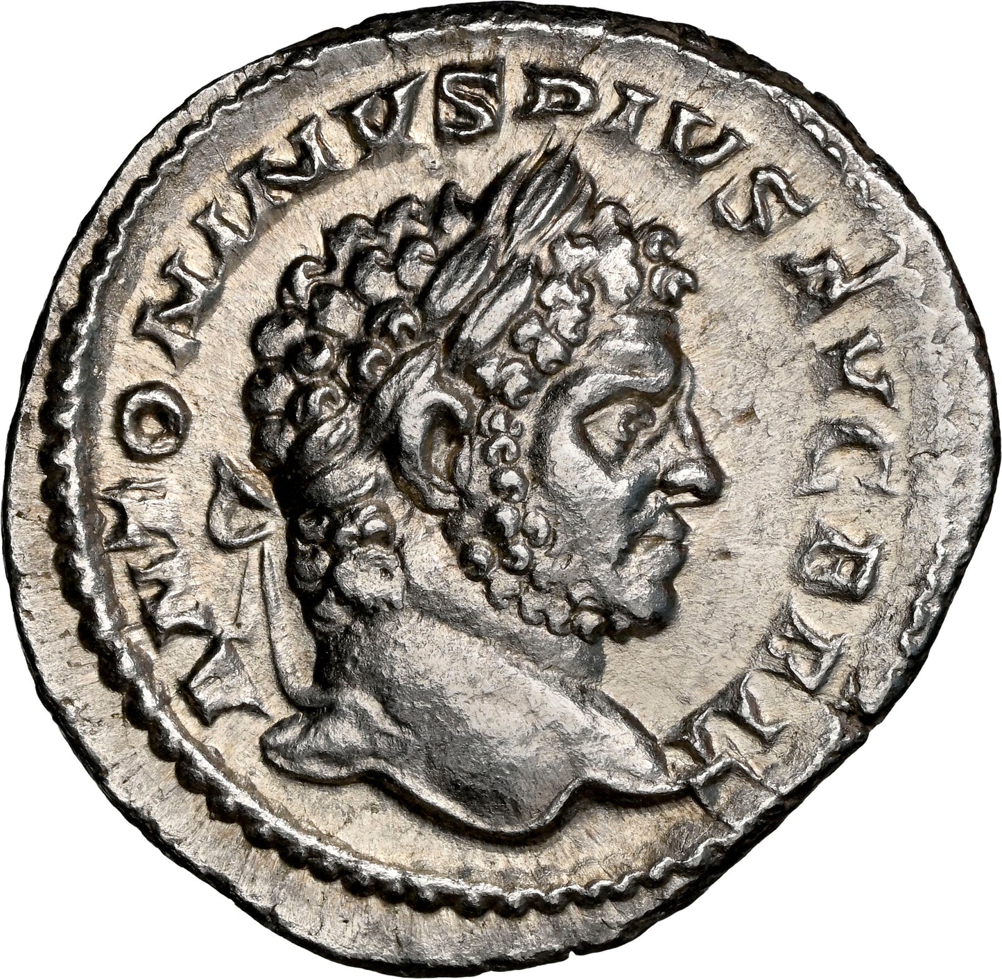 Roman Empire - Caracalla - Silver Denarius - NGC AU - RIC:192