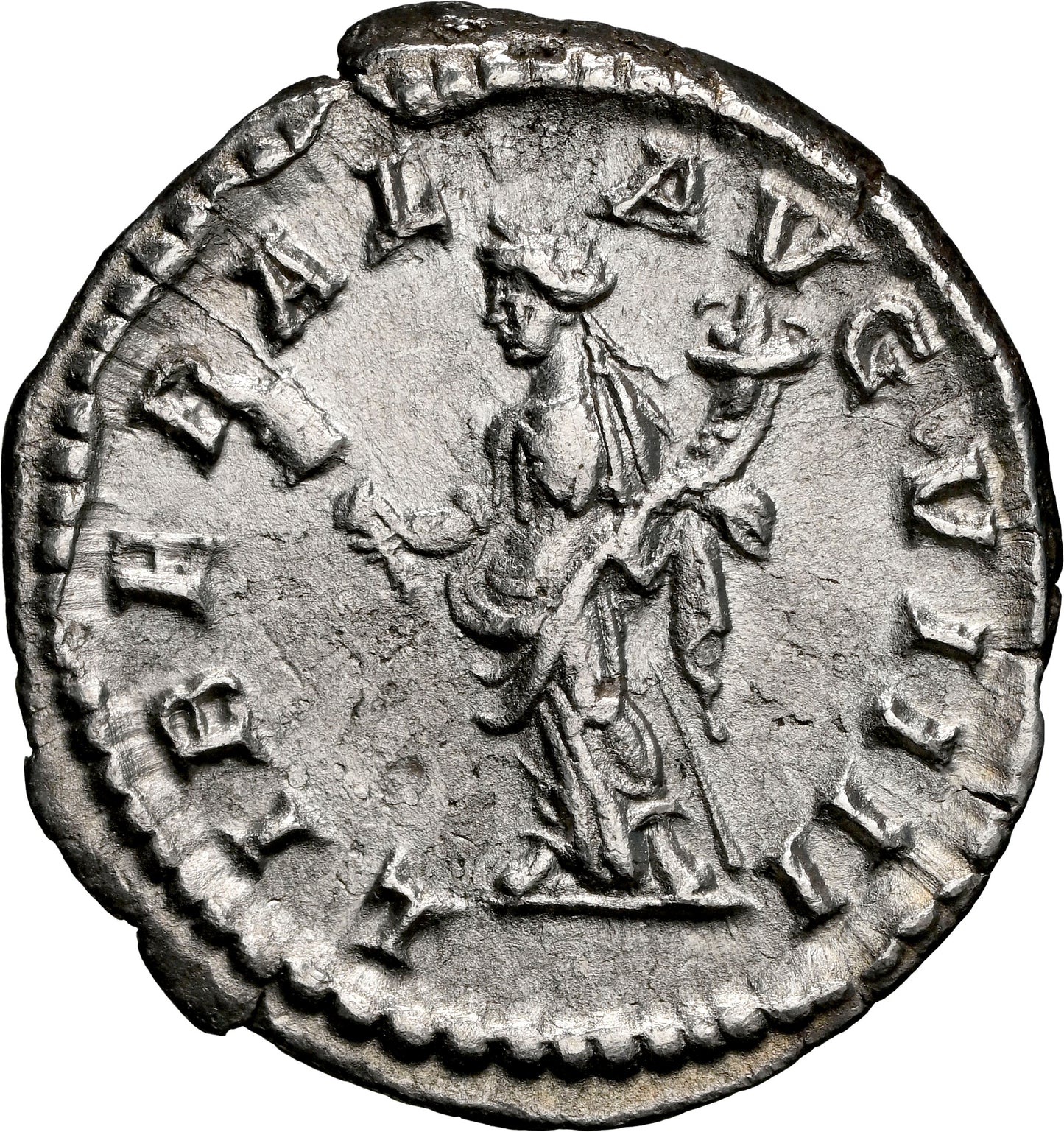 Roman Empire - Caracalla - Silver Denarius - NGC Ch AU - RIC:302