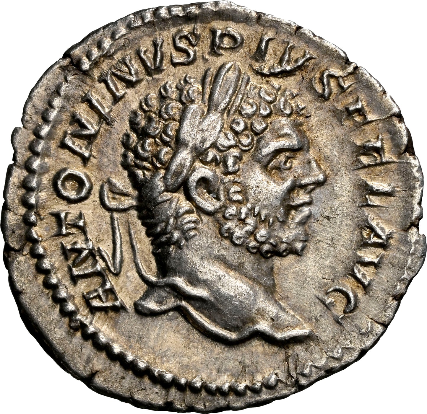 Roman Empire - Caracalla - Silver Denarius - NGC Ch XF - RIC:206b