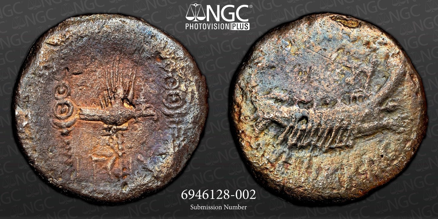 Roman Imperatorial - Marc Antony - Silver Denarius - NGC VF - Crawf. 37