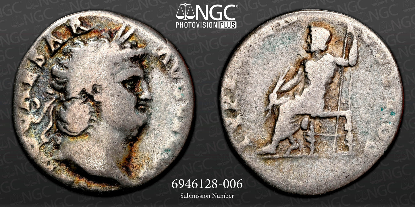 Roman Empire - Nero - Silver Denarius - NGC VG - RIC:45