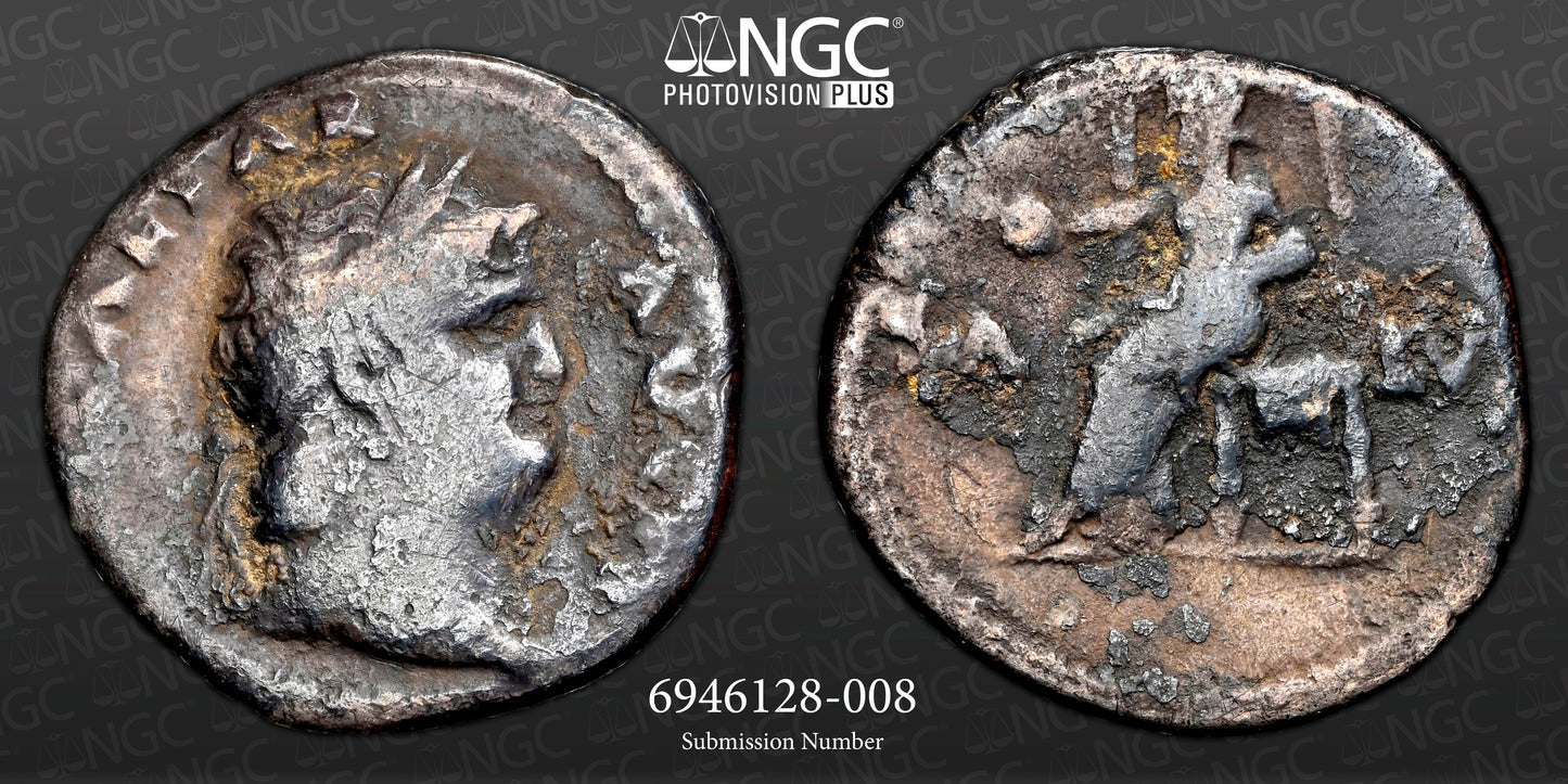 Roman Empire - Nero - Silver Denarius - NGC VG - RIC:56