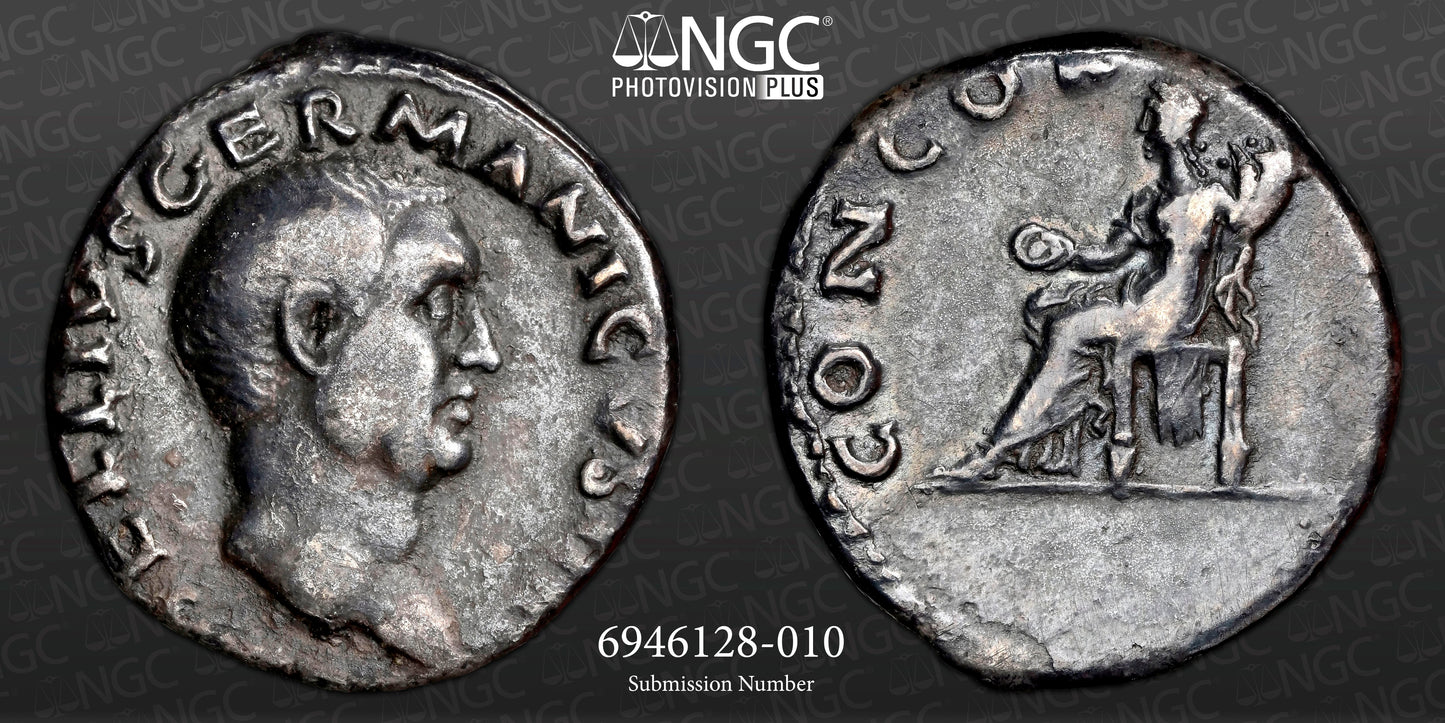 Roman Empire - Vitellius - Silver Denarius - NGC VF - RIC:66