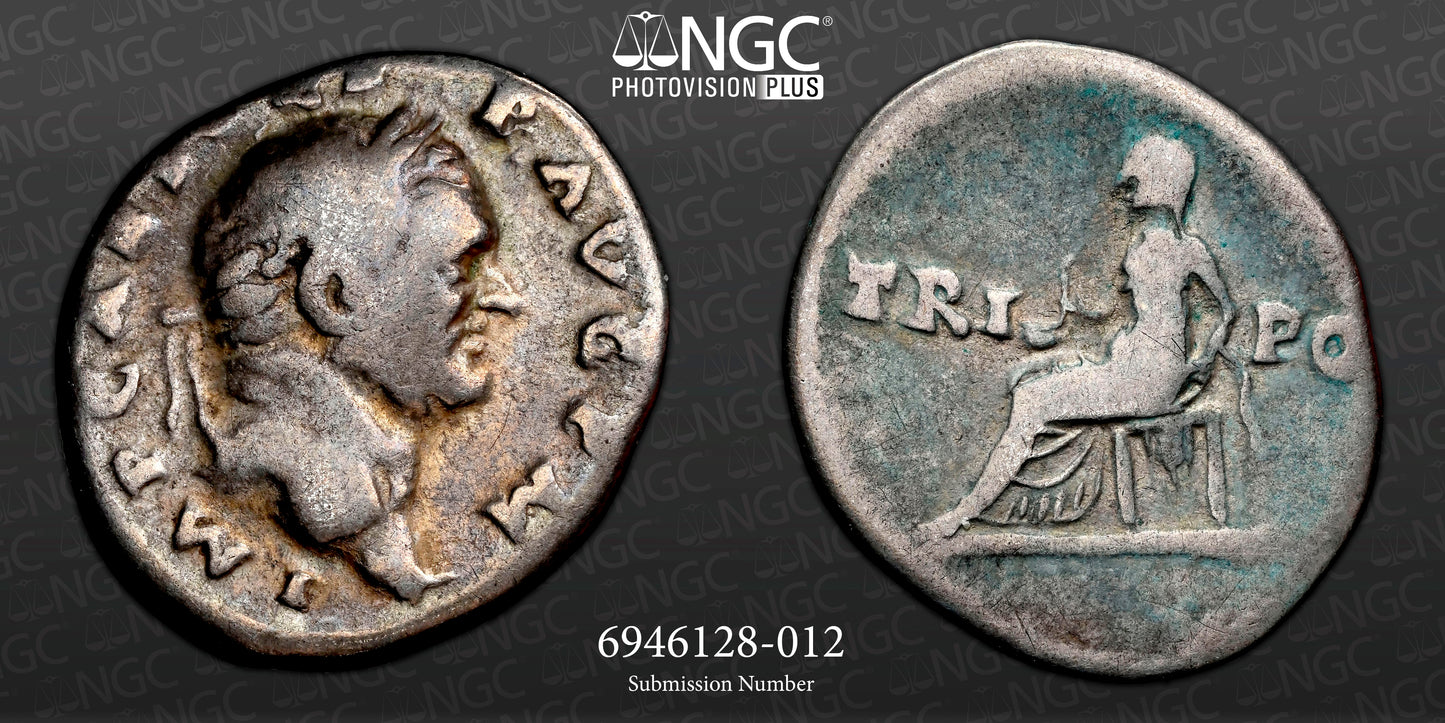Roman Empire - Vespasian - Silver Denarius - NGC VG - RIC:37