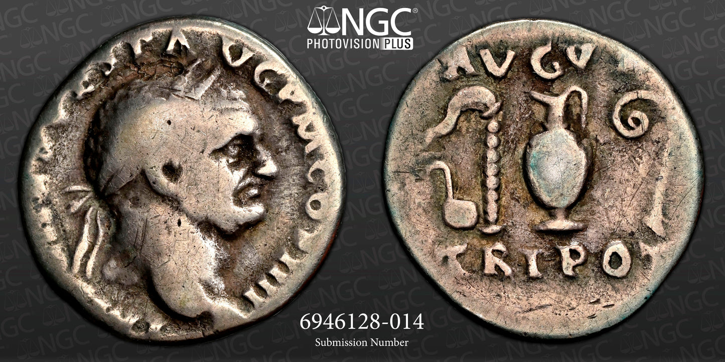 Roman Empire - Vespasian - Silver Denarius - NGC VG - RIC:42
