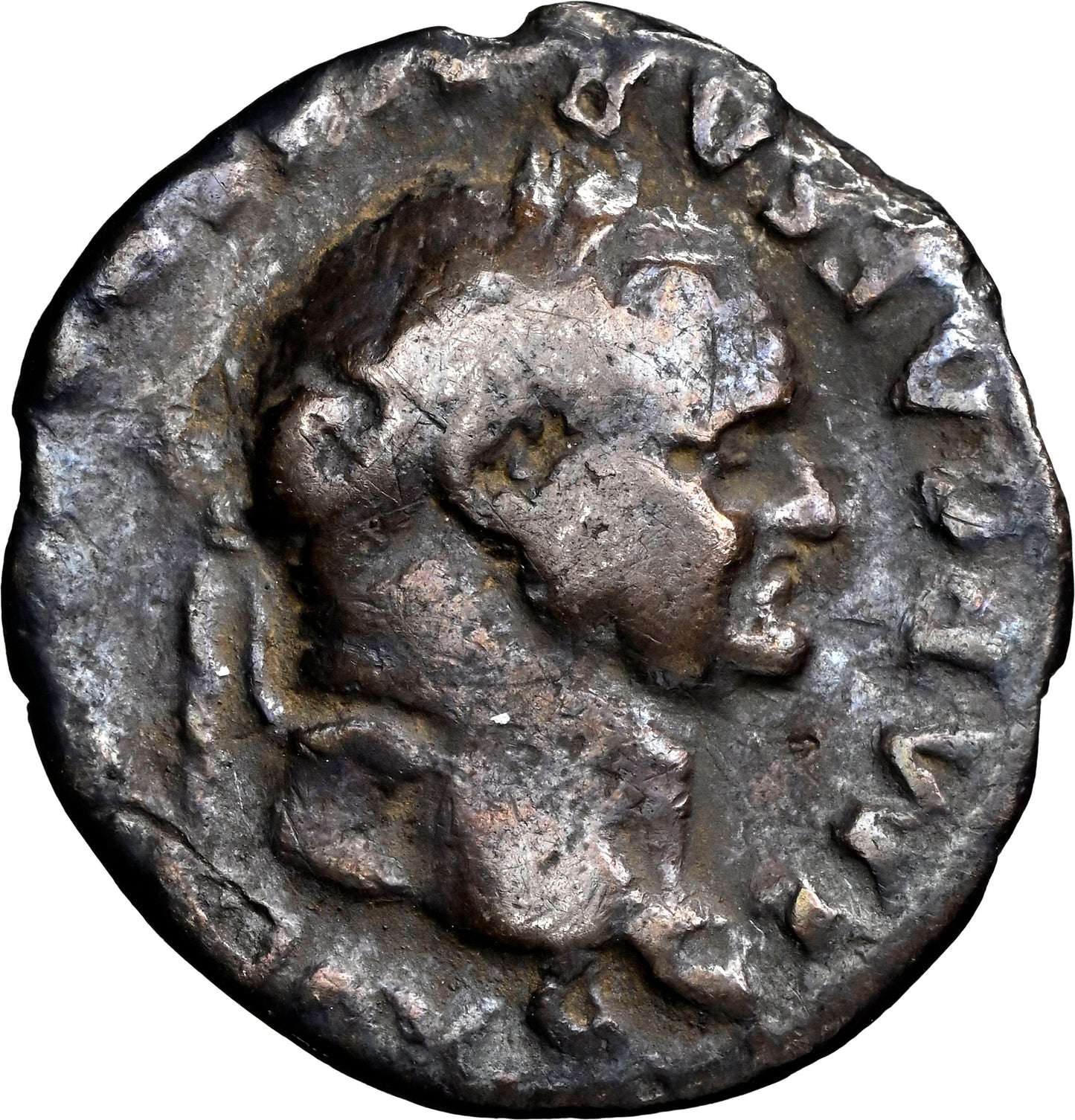 Roman Empire - Vespasian - Silver Denarius - NGC F - RIC:44