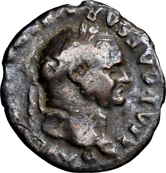 Roman Empire - Vespasian - Silver Denarius - NGC F - RIC:44
