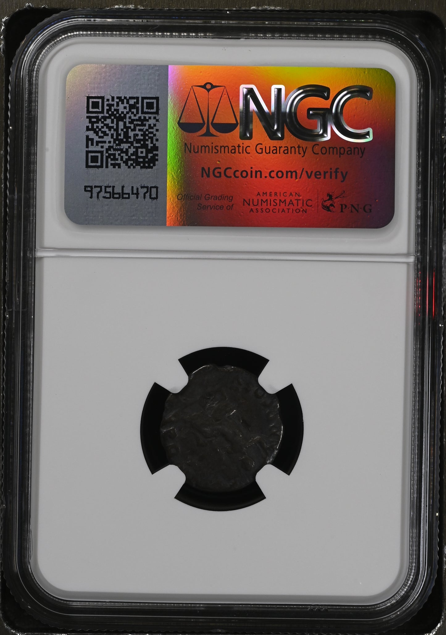 Roman Empire - Vespasian - Silver Denarius - NGC F - RIC:44