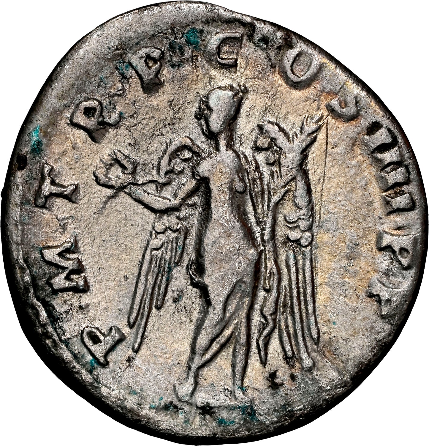 Roman Empire - Trajan - Silver Denarius - NGC Ch F - RIC:58
