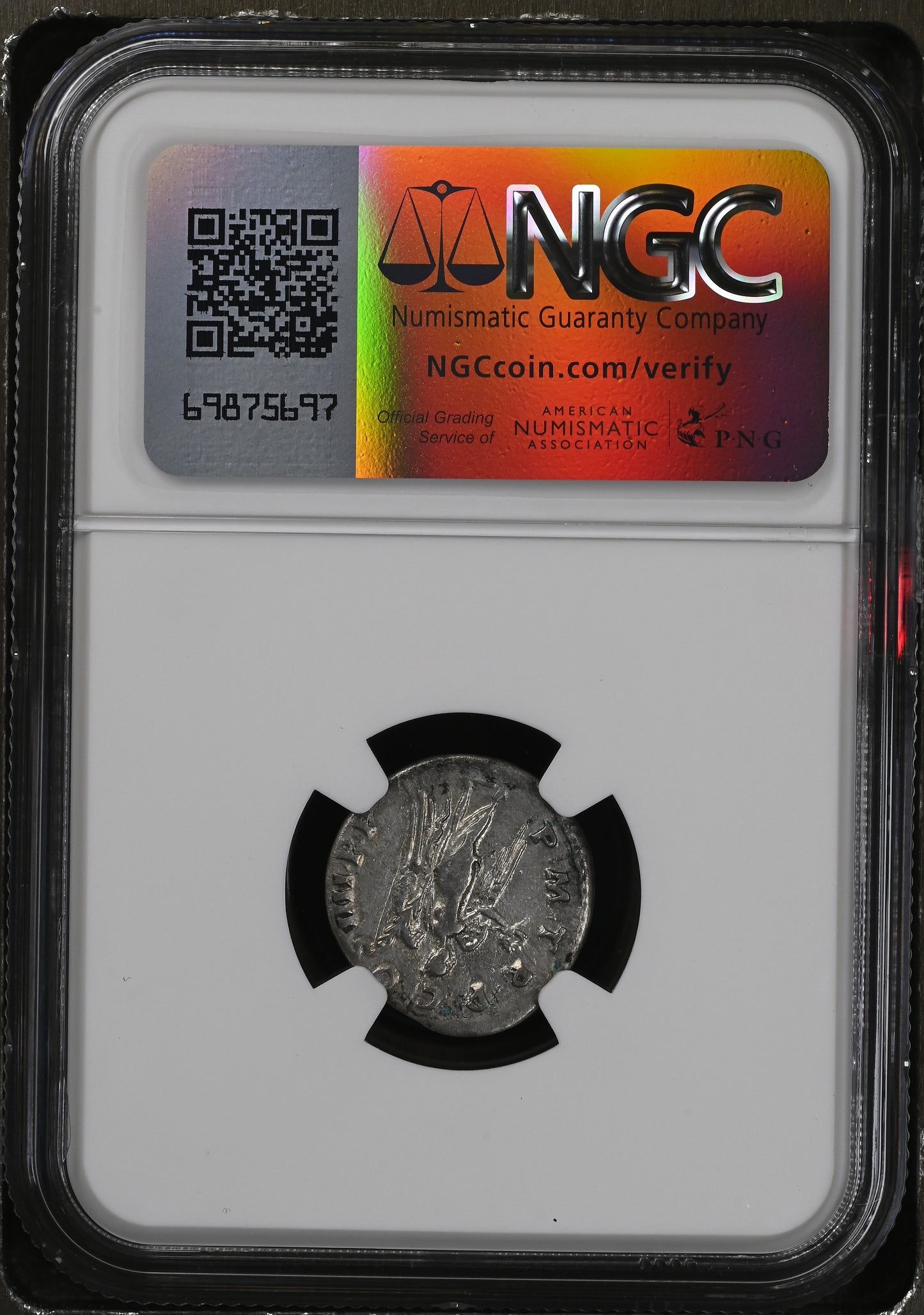Roman Empire - Trajan - Silver Denarius - NGC Ch F - RIC:58
