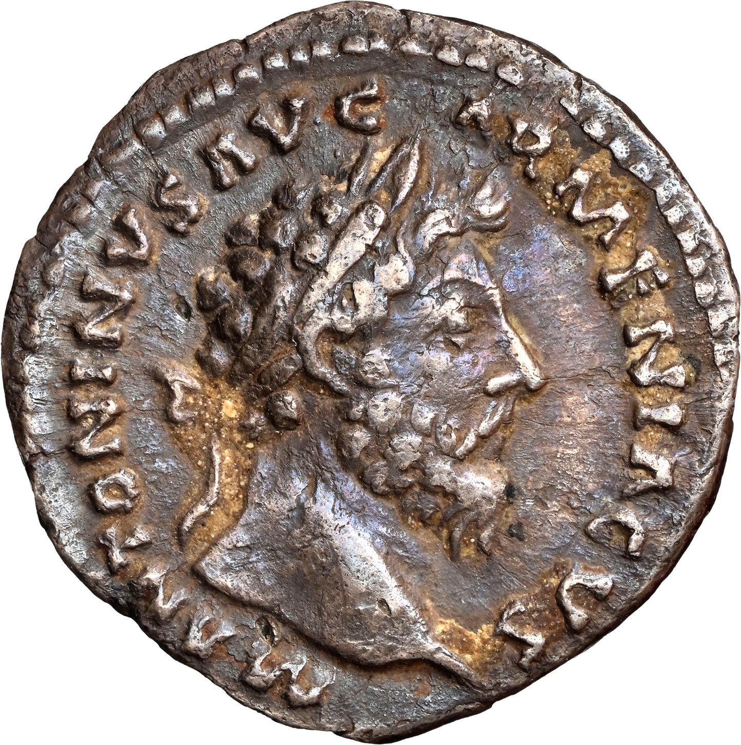 Roman Empire - Marcus Aurelius - Silver Denarius - NGC Ch VF - RIC:148