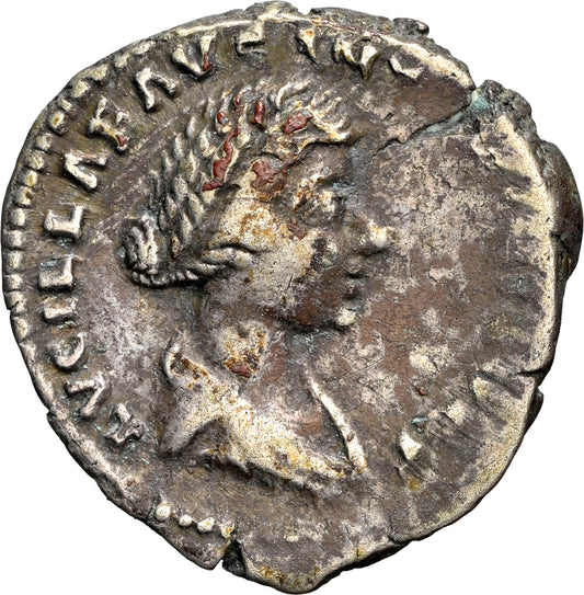 Roman Empire - Lucilla - Silver Denarius - NGC Ch VF - RIC 791