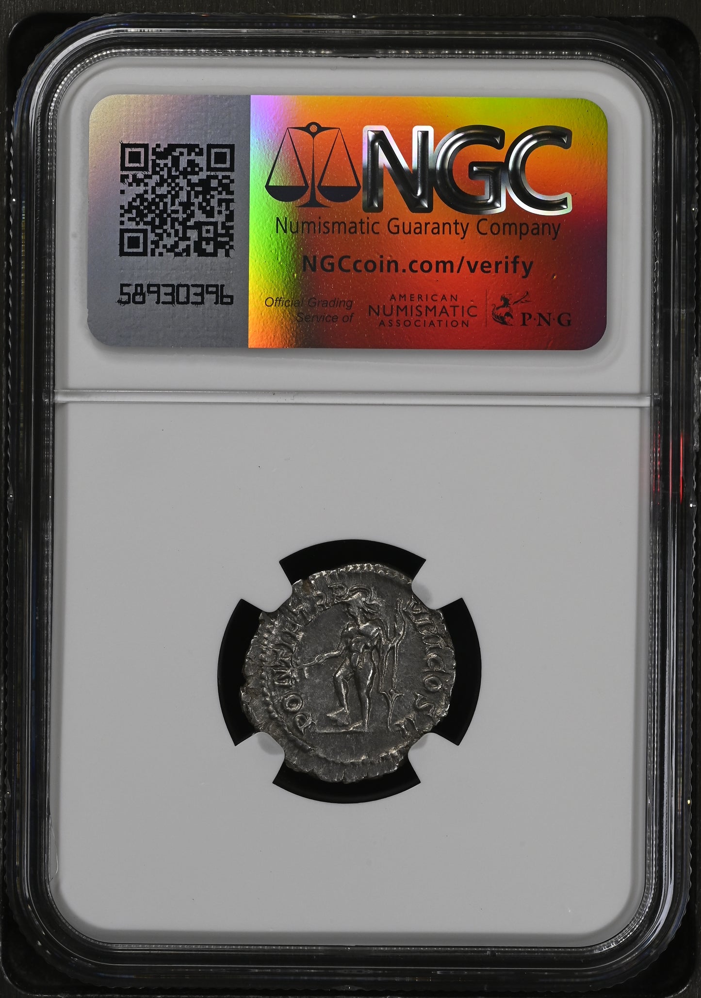 Roman Empire - Caracalla - Silver Denarius - NGC AU - RIC:80b