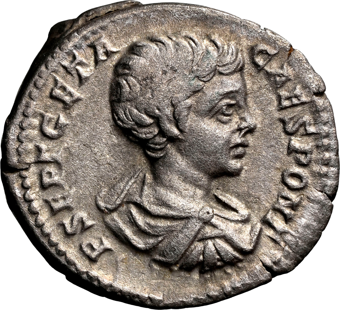 Roman Empire - Geta - Silver Denarius - NGC VF - RIC:15a
