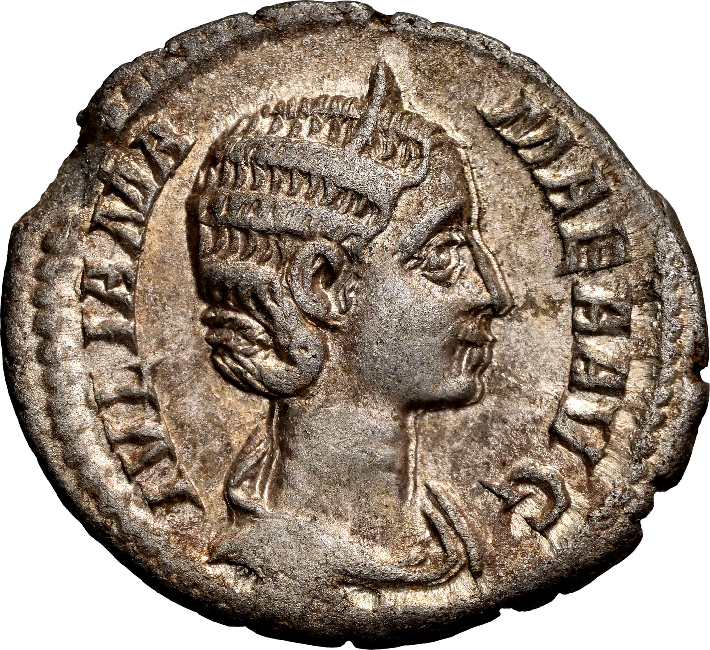 Roman Empire - Julia Mamaea - Silver Denarius - NGC Ch XF - RIC:360