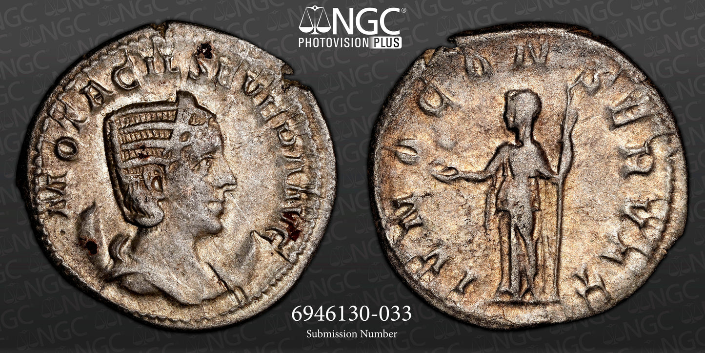 Roman Empire - Otacilia Severa - Silver Double-Denarius - NGC Ch XF - RIC:127
