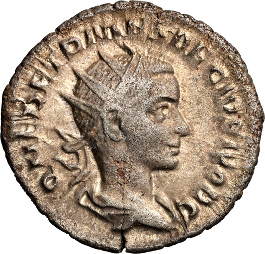 Roman Empire - Herennius Etruscus - Silver Double-Denarius - NGC Ch VF - RIC:147c