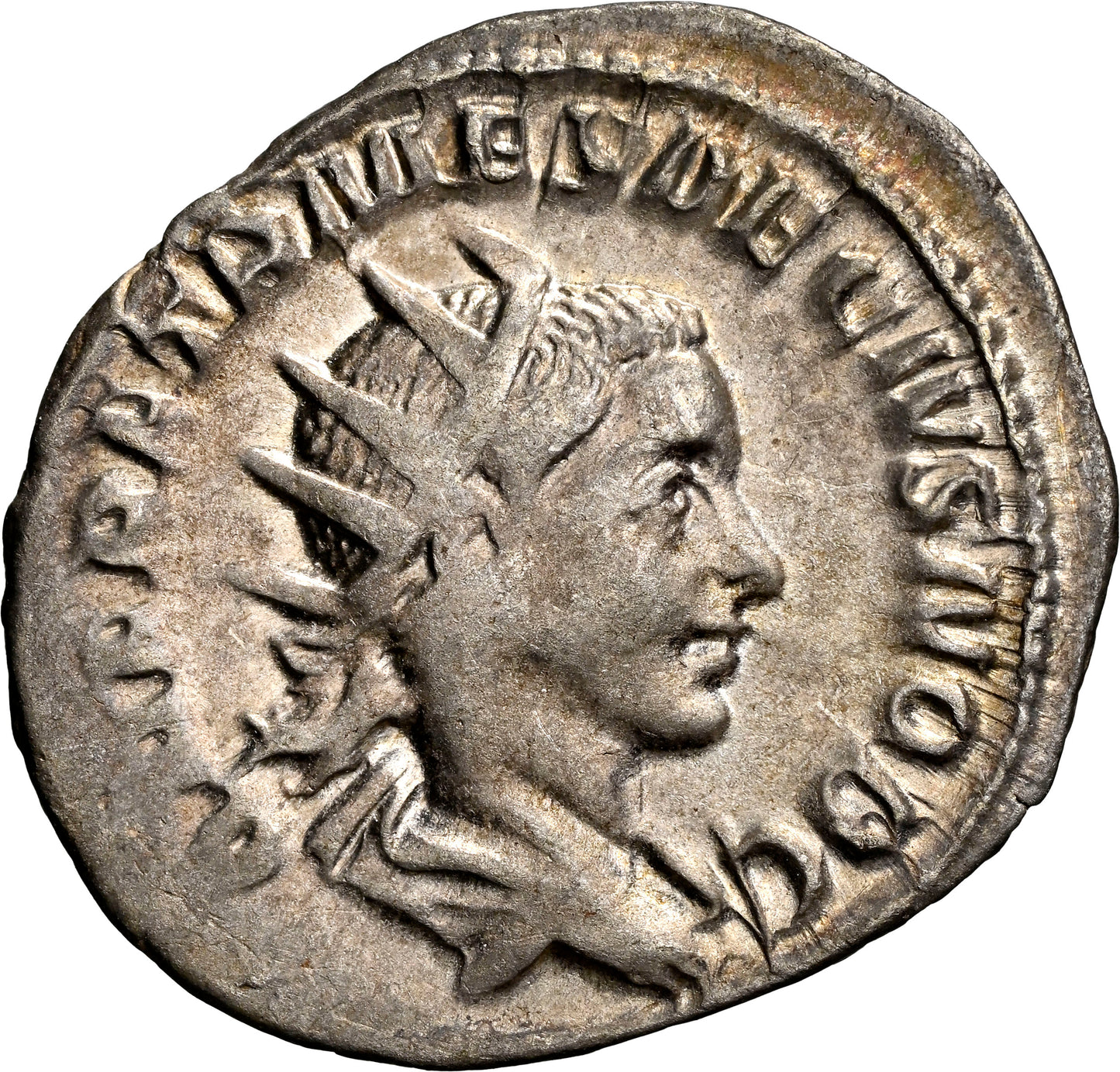 Roman Empire - Herennius Etruscus - Silver Double-Denarius - NGC Ch VF - RIC:142