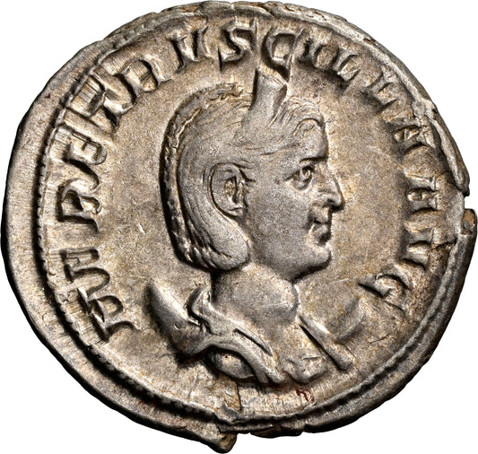 Roman Empire - Herennia Etruscilla - Silver Double-Denarius - NGC Ch VF - RIC:59b