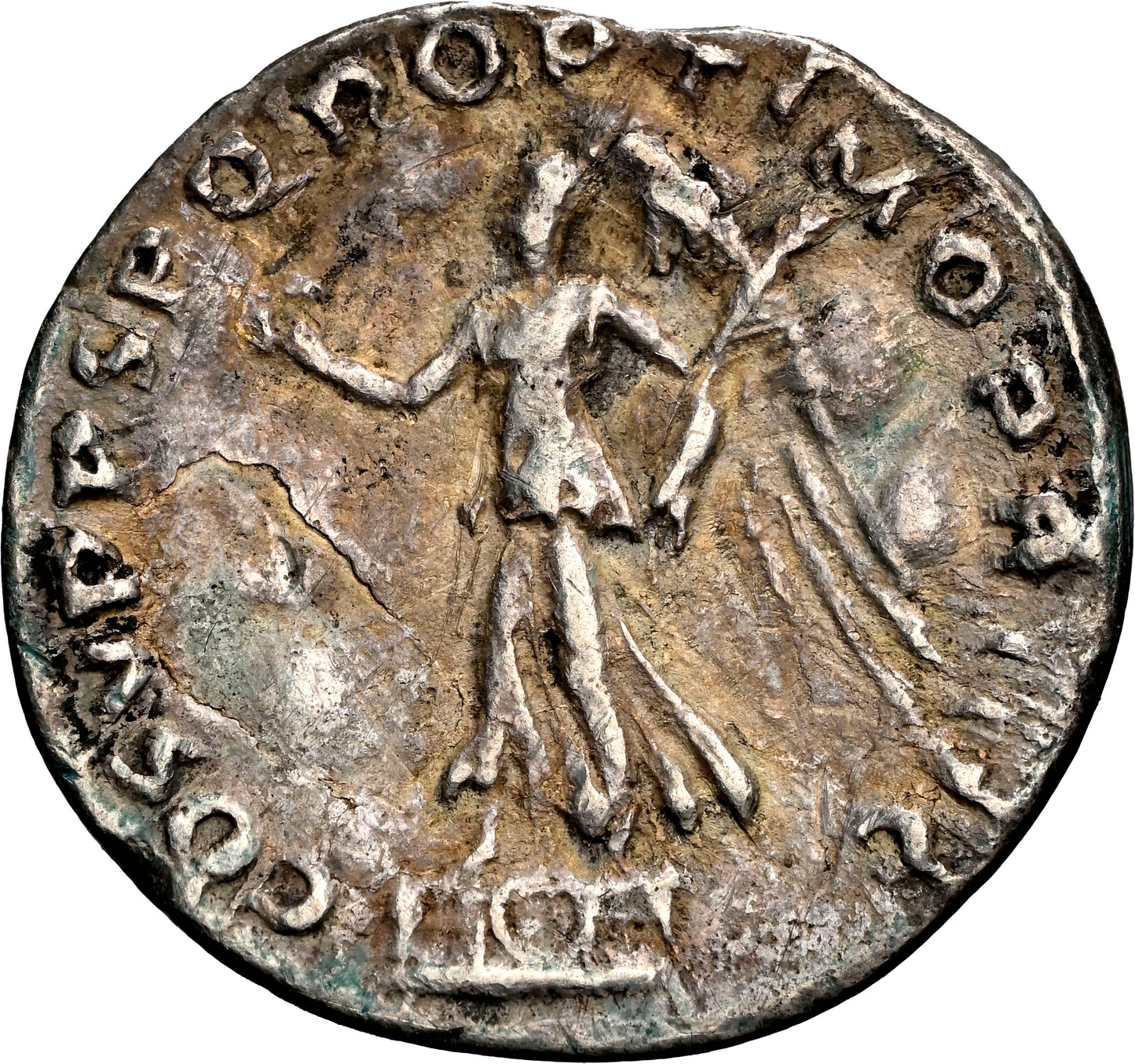 Roman Empire - Trajan - Plated Denarius - NGC Ch VF - RIC:131