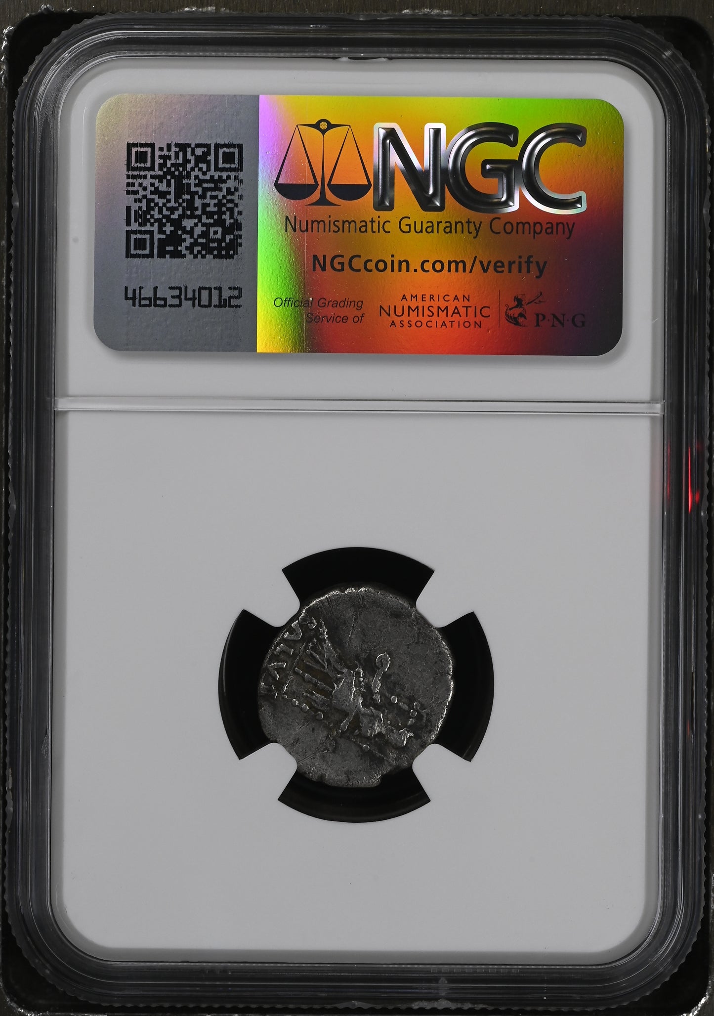 Roman Empire - Nero - Silver Denarius - NGC Ch F - RIC:60